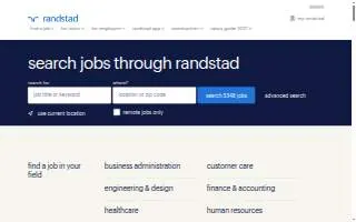 Randstad of Williamsville website