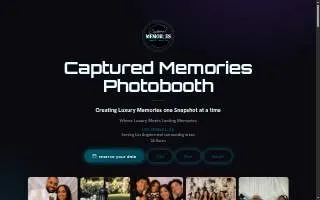 Captured Memories By Photo Booths of Yonkers website