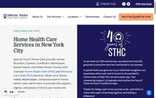 Special Touch Home Care Services website