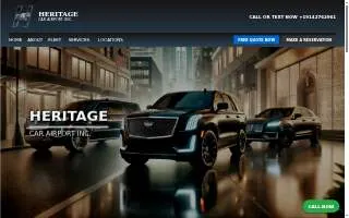 Heritage Car Airport website
