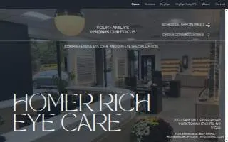 Homer Rich Eye Care website