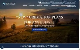 Adams Mason Funeral Home website
