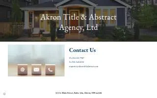 Akron Title & Abstract Agency website