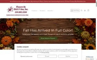 Flowers By Dick & Son Inc website