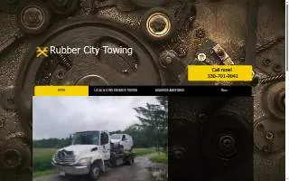 Rubber City Towing website