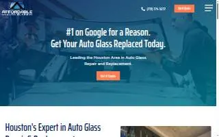 Affordable Auto Glass of Alliance website