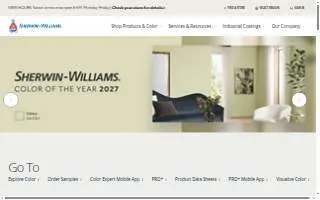 Sherwin-Williams Paint Store of Alliance website
