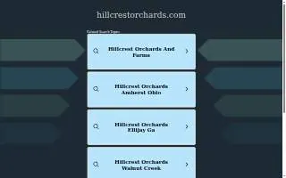 Hillcrest Orchards website