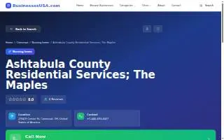 Ashtabula Training Center website