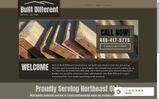 Built Different Construction website