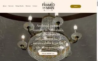 Framed on Main website
