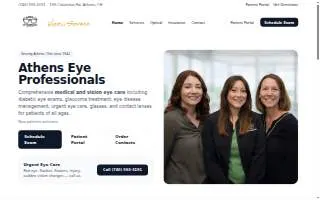 Athens Eye Professionals website