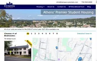 Kleinpenny Rentals website