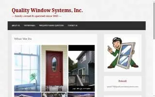Quality Window Systems, Inc. of Athens website
