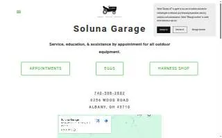 Soluna Garage website