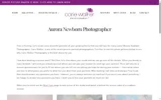 Corie Walker Photography website