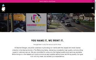 Desired Designs Youngstown website