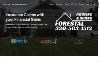Forestal Roofing & Siding LLC website