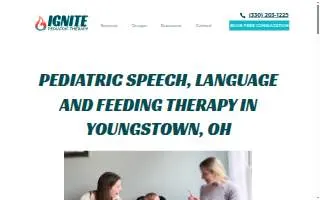 Ignite Pediatric Therapy website