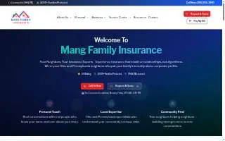 Mang Family Insurance, LLC website