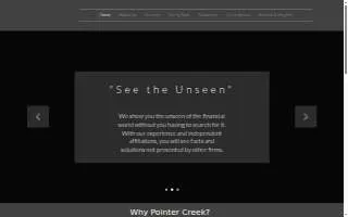 Pointer Creek Wealth Management website
