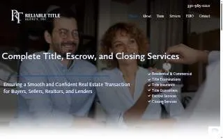 Reliable Title Agency Inc of Austintown website