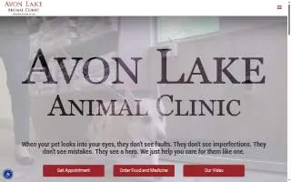 Avon Lake Animal Clinic website