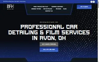 BFH Detailing - Paint Protection Film and Ceramic Coating website
