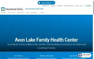 Cleveland Clinic - Avon Lake Family Health Center website