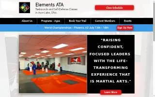 Elements ATA of Avon website