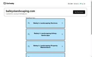 Bailey's Landscaping website