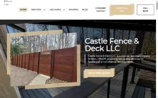 Castle Fence and Deck LLC of Avon Lake website