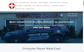 Computer Crisis of Avon Lake website