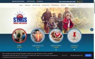 Stags Family Chiropractic website