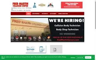 Fred Martin Collision Center website