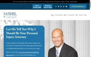 Sandel Law Firm website