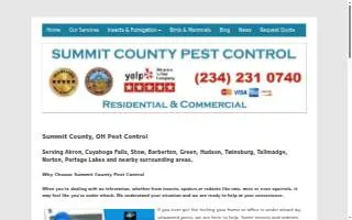 Summit County Pest Control website