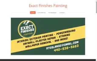 Exact Finishes Painting website