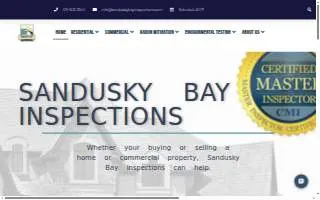 Sandusky Bay Inspections, LLC website
