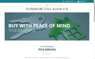 Superior Title Insurance website