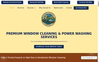 classy window cleaning & power washing services website