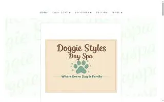Doggie Styles Day Spa website