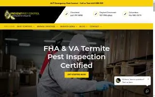 Prevent Pest Control, LLC website