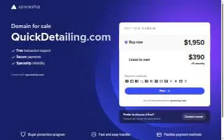 Quick Detailing website