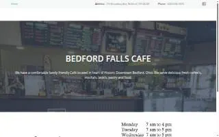 Bedford Falls Cafe website