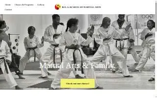 Boa School Of Martial Arts website