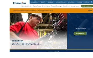 Concentra Urgent Care of Bedford website