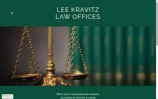 Lee R Kravitz Law Offices of Bedford Heights website