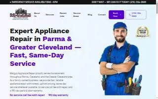 Margus Appliance Repair website