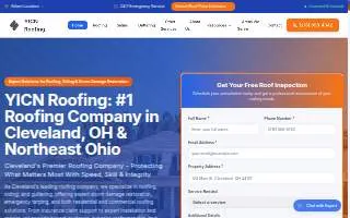 YICN Roofing (aka Your Insurance Claims Network) of Bedford Heights website